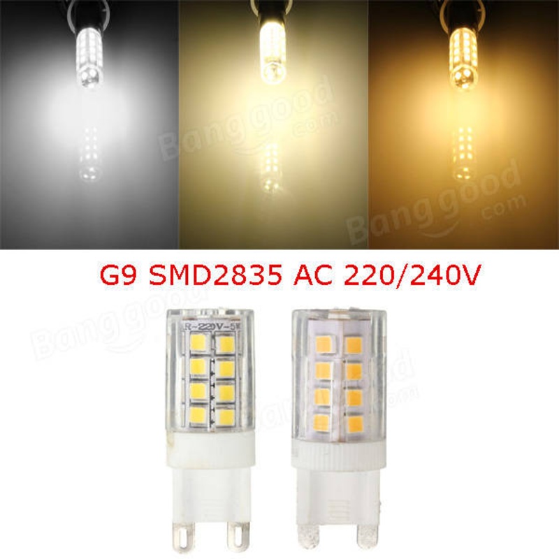 Kingso G9 5W 35 SMD 2835 430LM LED Ceramic Cover Corn Lamp Bulb AC 220-240V