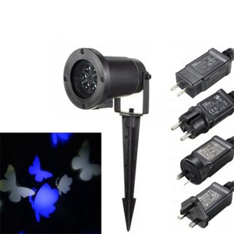 Waterproof Moving Butterfly Projector Stage Light Christmas Outdoor Landscape Lamp