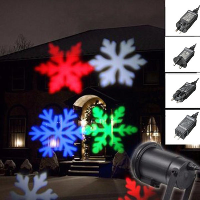 Waterproof Moving Colorful Snowflake Projector Stage Light Christmas Lights Outdoor Landscape Lamp Christmas Decorations Clearance Christmas Lights