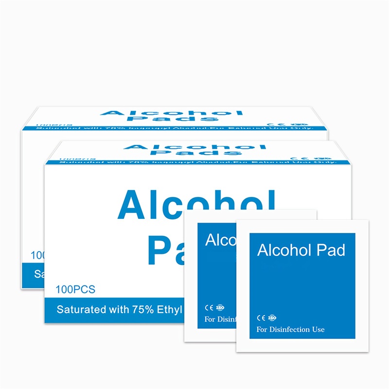 Bakeey 100Pcs 3*6cm 75% Alcohol Wet Wipe Disposable Disinfection Prep Swap Pads Antiseptic Skin Cleaning Wet Wipes Care Jewelry Mobile Phone Clean Wipe