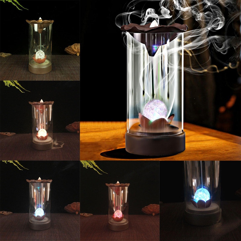 Buddhist-Inspired Ceramic Smoke Backflow Incense Burner – Buddhist Decor Censer Cone Sleep Aid Sandalwood Holder