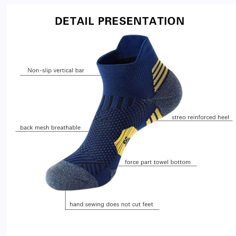 3 Pairs of Breathable Men’s Sports Socks, Outdoor Running Fitness Climbing Ankle Socks, Deodorant Wicking Sweat Breathable Running Cycling Socks