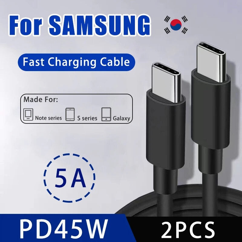 5A 45W Type-C to Type-C Cable Fast Charging Data Transmission Copper Core Line 1M Long for iPhone 15 15 Plus for Huawei Pura70 Ultra for Xiaomi Civi4 Pro for Samsung Galaxy S24