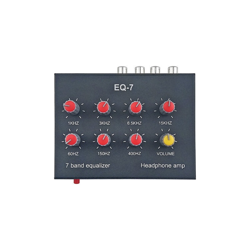 7-segment Equalizer Tone Treble Mid Bass Adjust Mobile Computer Game Headset Ear Amplifier Audio Signal Preamplifier DIY
