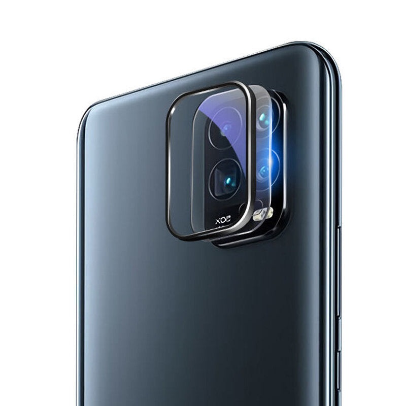 Bakeey Anti-scratch Aluminum Metal Circle Ring + Tempered Glass Rear Phone Lens Protector for Xiaomi Mi 10 Lite Non-original