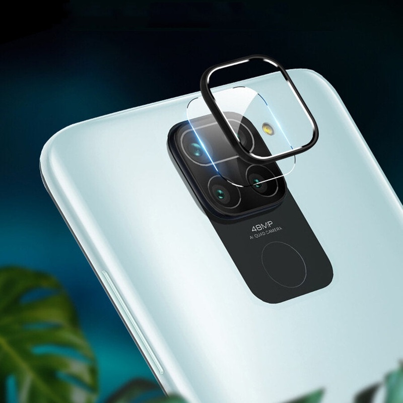 Bakeey Xiaomi Redmi Note 9 Anti-scratch Aluminum Metal Circle Ring + Tempered Glass Rear Phone Lens Protector Non-original