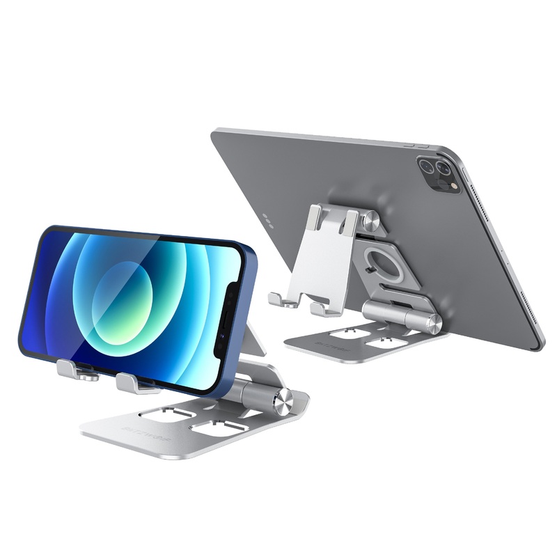 BlitzWolf BW-TS4 3 in 1 Tablet/Phone Holder Portable Foldable Online Learning Live Streaming Desktop Stand Watch Tablet Phone Holder For iPhone 12 Poco For Samsung Galaxy S21 X3 NFC