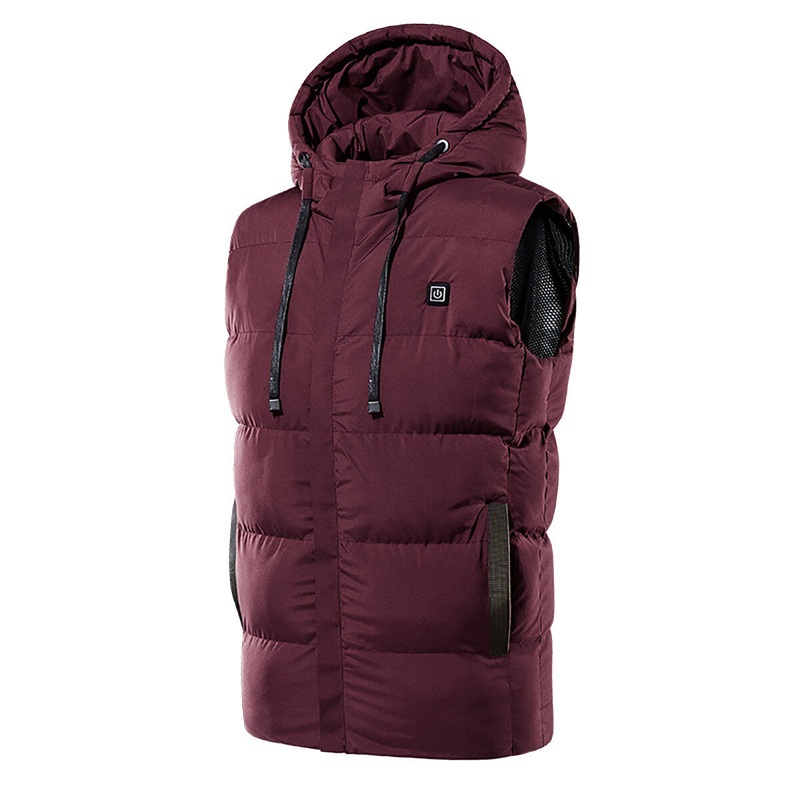 Unisex USB Heating Electric Heated Winter Warm Jacket Hooded Coat Clothing M-7XL
