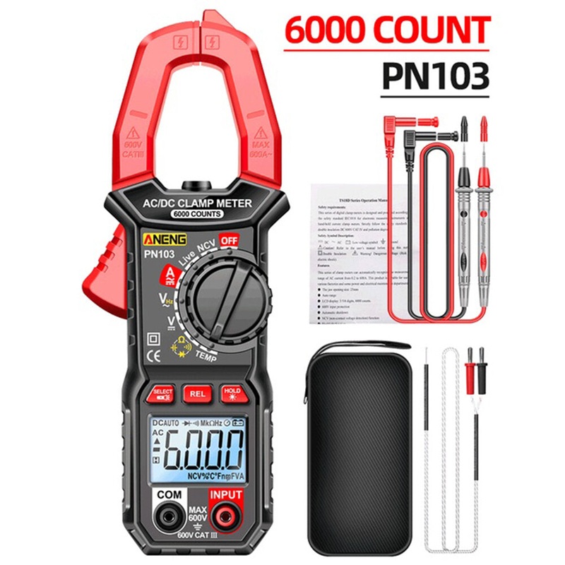 ANENG PN103 Digital Clamp Meter AC/DC Current Professional Multimeter 6000 Counts True RMS Tester Meters Voltmeter Auto Range