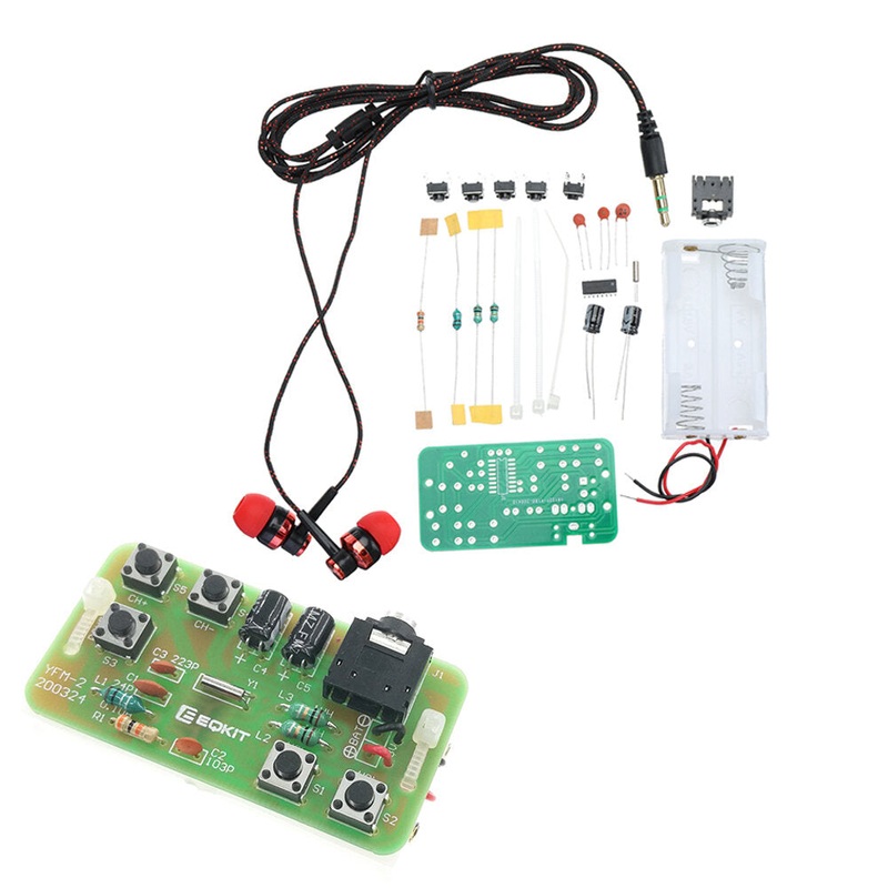 EQKIT DIY Radio FM Stereo Radio Kit Simple Radio Parts Radio Practice Kit