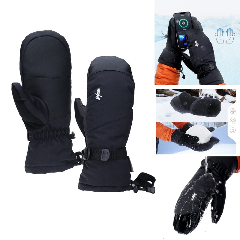 Sefzone Winter Ski Gloves Touch Screen Motorcycle Riding Gloves Snowboard Snowmobile Skiing Sports Windproof Waterproof Pu Warm Glove For Men Woman