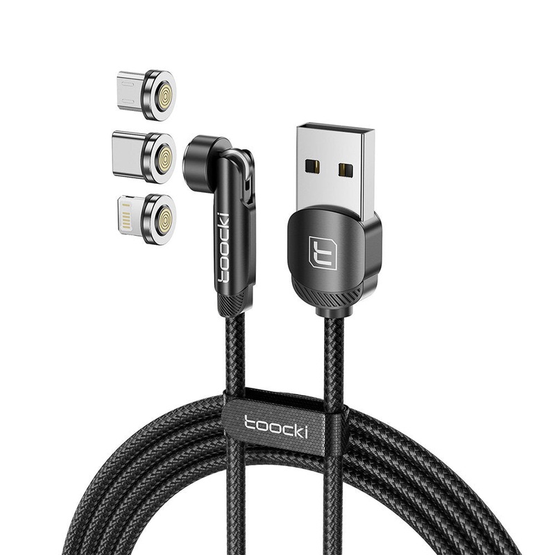 Toocki TQ-X43 3A USB-A to iP/Type-C/Micro USB Cable Fast Charging Data Transmission Copper Core Line 1M/2M Long for iPhone 12 13 14 14 Pro for Huawei Mate50 for Samsung Galaxy S23 for Xiaomi 13pro
