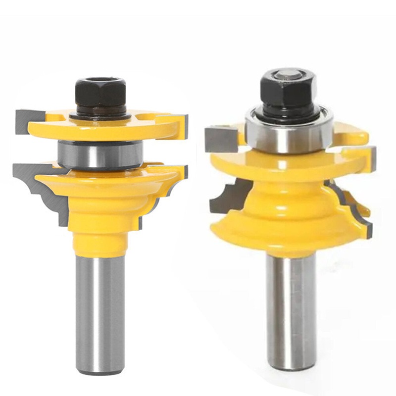 1/2 12mm Shank Woodwork Door Round Corner Rail & Stile Router Bit Tenon Milling Cutter For Wood Woodworking Tools