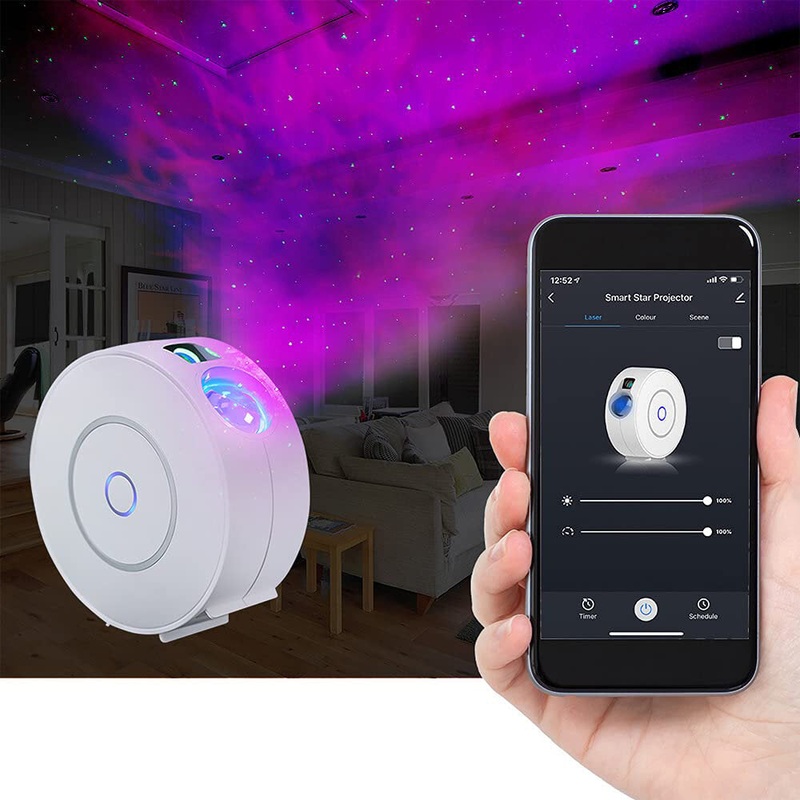 Colorful Starry Sky Galaxy Projector Nightlight Voice Control WIFI Timing Projection LED Cloud Star Night Light Projection Lamp