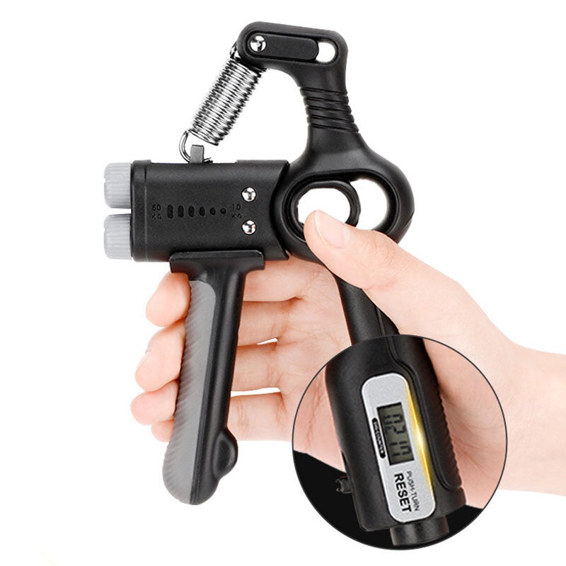 Digital Fitness Hand Grip Strength Dual Adjustment Automatic Counting Mini Portable Pocket Fingers Exercise Gripper