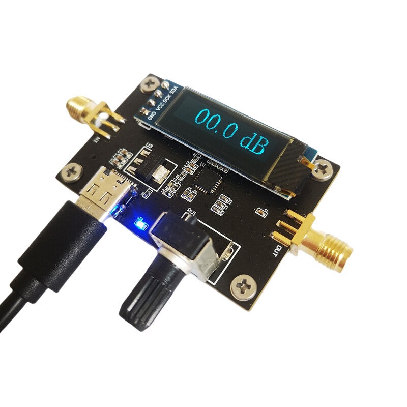 GS-AT6-M Digital RF Attenuator Module HMC624A 0.5dB Step Accuracy with Type-C Interface and Attenuation Strength Display for Industrial Communications Instrumentation