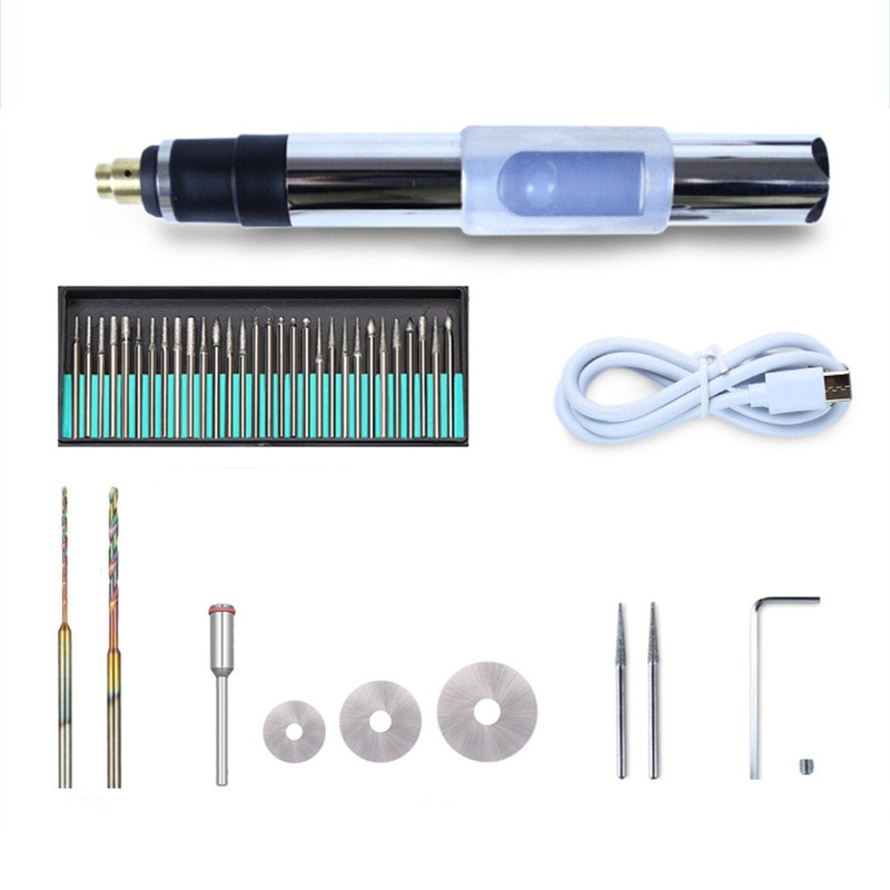 Mini Grinder Engraving Pen 25W 3-Speed 5000-25000r/min USB Type-C Charging 2.35mm Clamping Diameter for Nail Art Carving Polishing Grinding