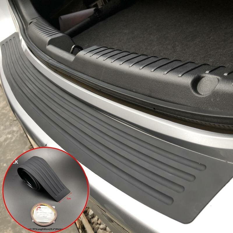 Universal Car Rear Bumper Protector Sticker Trunk Sill Grard Rubber Strip Cover Pad Rear Trunk Protection Sticker