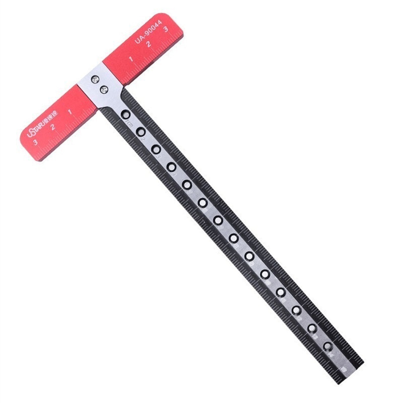 170mm T Ruler Hollow UA-90042 Right Angle ruler Woodworking High-precision Drawing Aluminum CNC Measuring Hand Tools