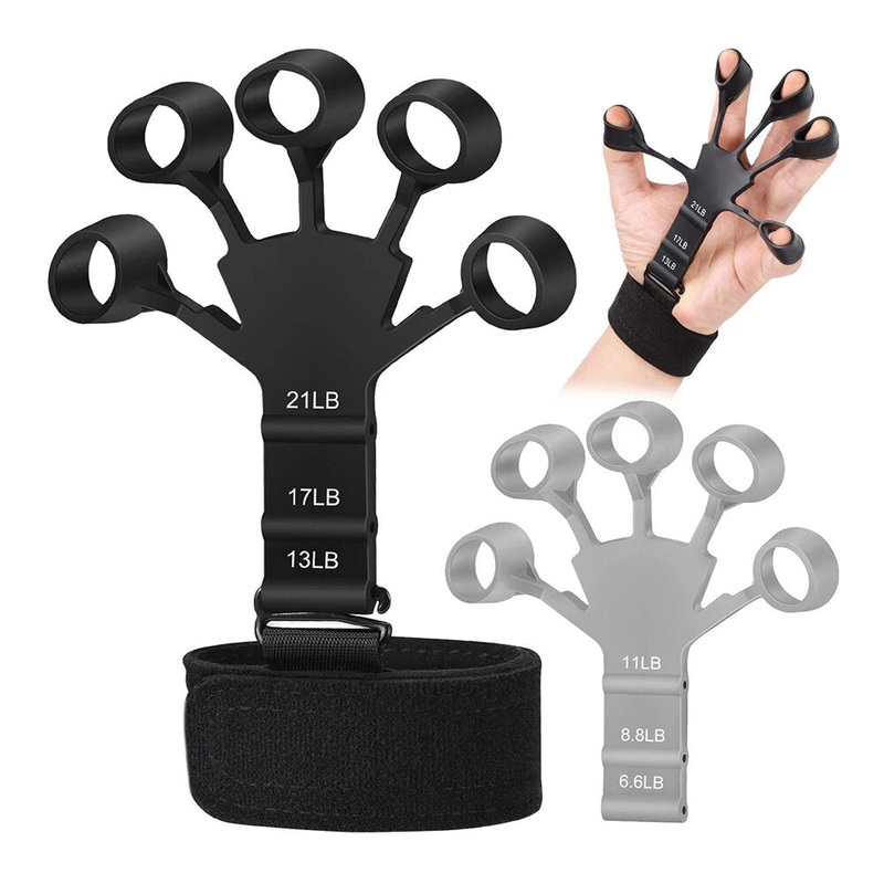 2023 Five-finger Exerciser Wrist Training Corrector 6 Resistant Levels Recovery Physical Tools Hand Strengthener for Patient