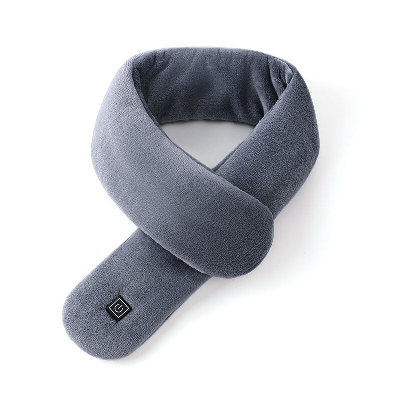 3 Gears Electric Heating Scarf  4 Modes Massage Adjustable Winter Warm USB Rechargeable Neckerchief Plush Collar