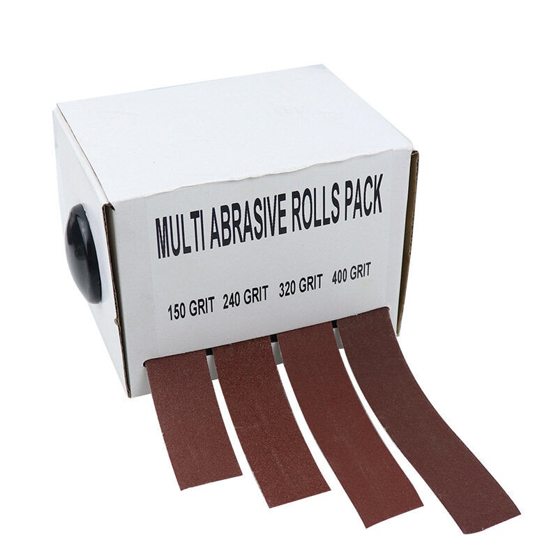 4pcs Abrasive Paper Sandpaper With Dispenser Drawable Emery Cloth Roll Polishing Tearable Abrasive Cloth Rolls