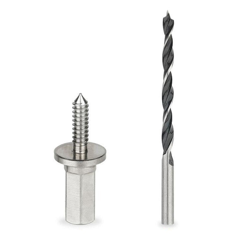 Adjustable Stainless Steel Drill Head Tool for Woodworking Hexagonal 10mm End Lightweight and Durable Design Ideal for Round Dowels
