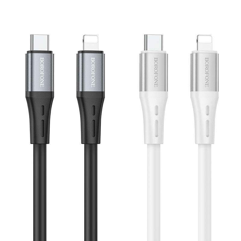 BOROFONE BX88 PD 20W Type-C to iP Silicone Cable Fast Charging Data Transmission Copper Core Line 1M Long For iPhone 14 14 Pro 14 Pro Max for iPad Pro