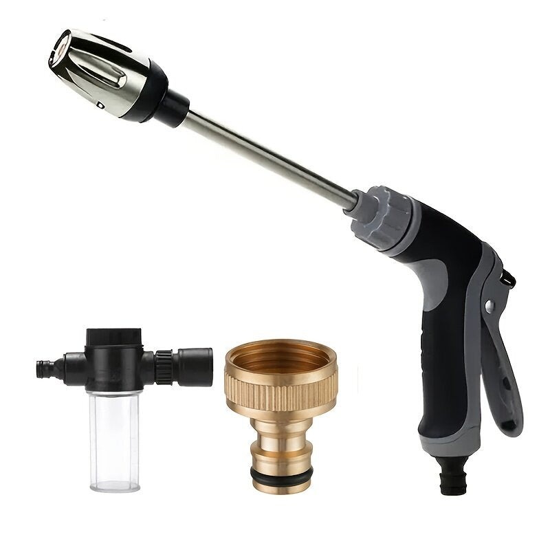 For Car Washing 3/4 High-Pressure Water Gun Garden Hose Nozzle Garden Watering Hose Sprayer Cleaning Tool Handle Spray Gun