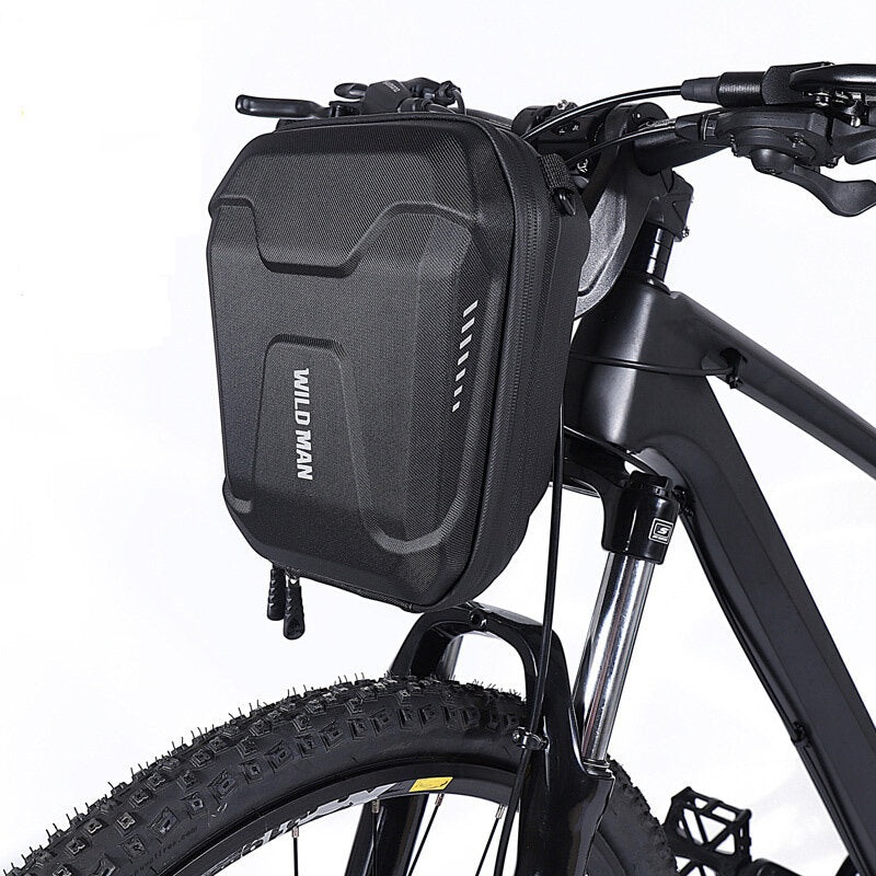 2023 WILD MAN Bike Hardshell Bag 3L Large Capacity Waterproof Handlebar Package for  Mountain Bike