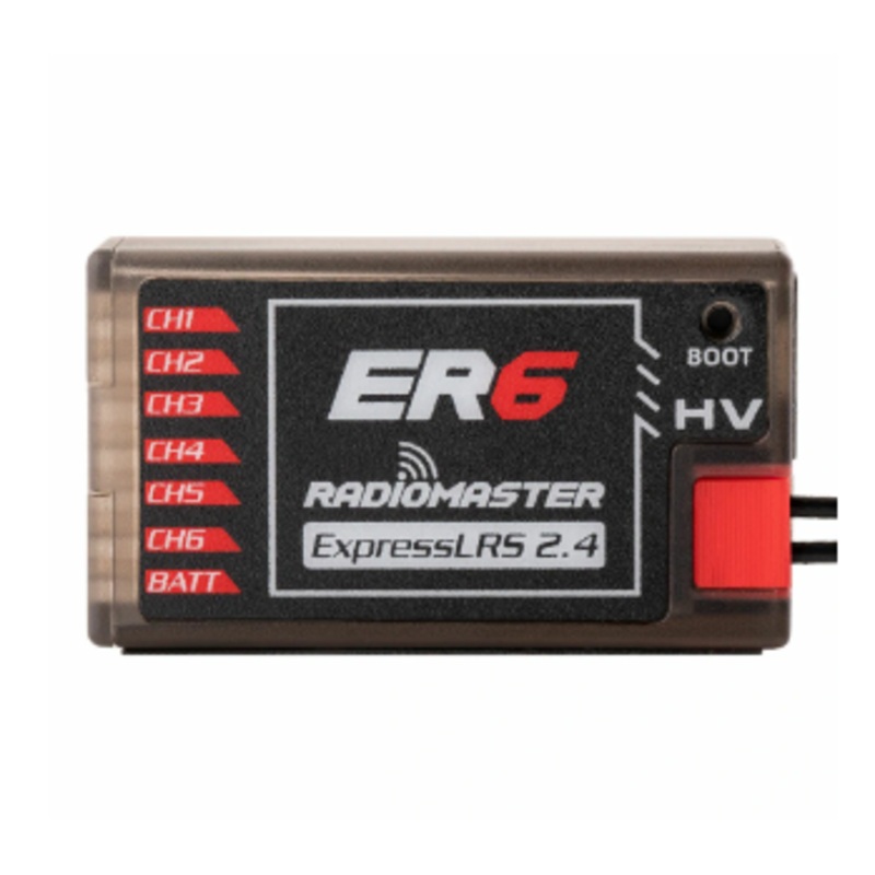 Radiomaster ER6 2.4GHz 6CH ExpressLRS ELRS RX 100mW PWM Receiver Support Voltage Telemetry for FPV RC Drone Airplane Glider