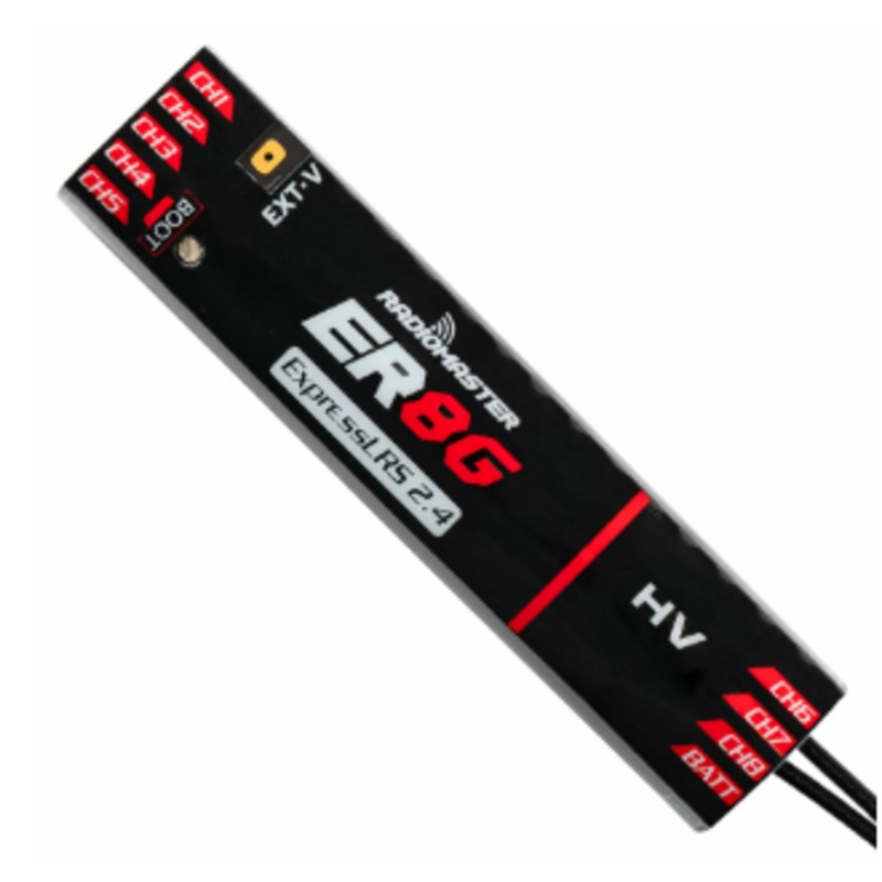 Radiomaster ER8 2.4GHz 8CH ExpressLRS ELRS RX 100mW PWM Receiver Support Voltage Telemetry for FPV RC Drone Airplane Glider