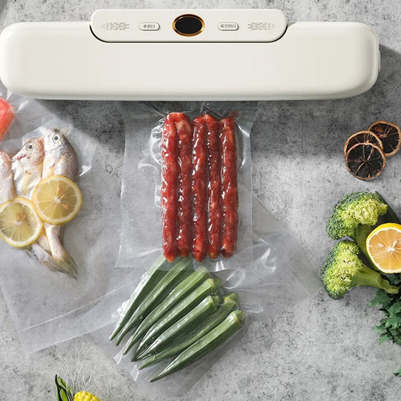 Vacuum Sealer Machine Seal a Meal Compact Design Food Vacuum Sealer Machine Automatic Air Sealing System for Food Storage Dry and Moist Food with 10Pcs Seal Bags