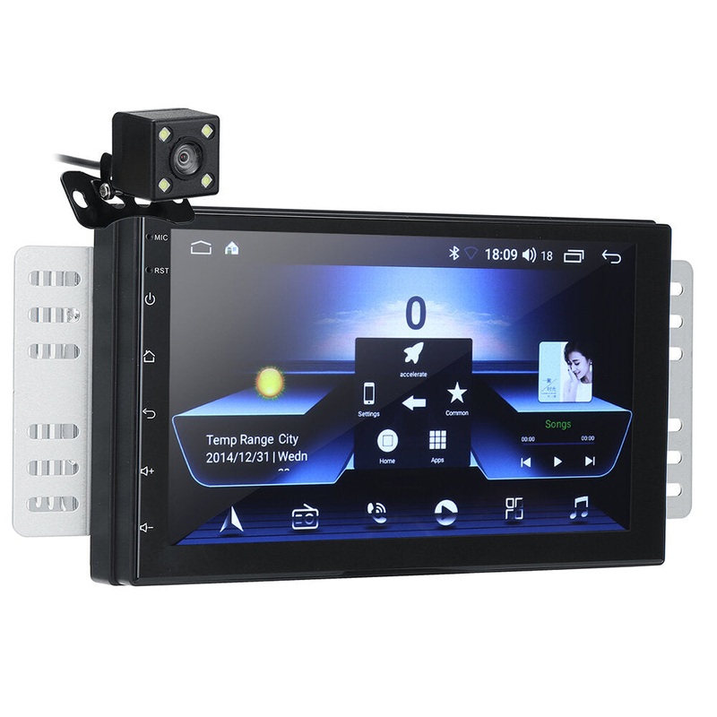 upgradeiMars 7 Inch 1+32G Android 10.0 Car Stereo Radio MP5 Player 2 Din 2.5D Screen GPS WIFI bluetooth FM with Rear Camera