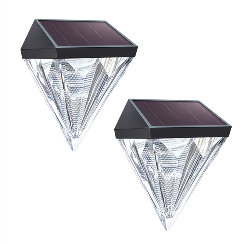 2Pcs/ 4Pcs Solar Lamp High Brightness For Stair Light Courtyard Fence Garden Porch Step Light Outdoor Wall Lamp Solar Waterproof IP65