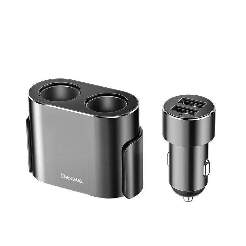 Baseus Quick Charging Dual USB Car Quick Charger 2 in 1 Lighter Universal Phone Charger Adapter Usb