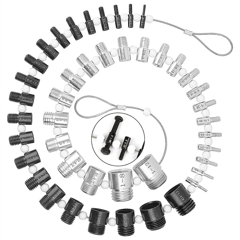 44PCS Thread Checker Set Metric and Inch Sizes Durable Comprehensive Coverage DIY Tool