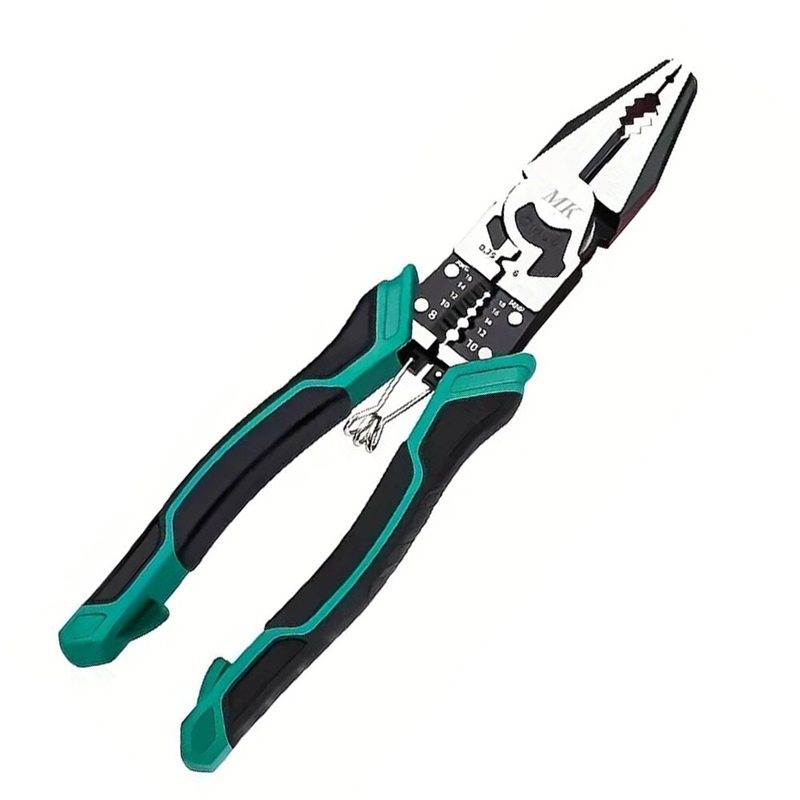9 Inch 9 in 1 Multifunctional Pliers Industrial Grade Wire Stripper Shears Vise Ergonomic Design Labor Saving Electrician Construction Tool