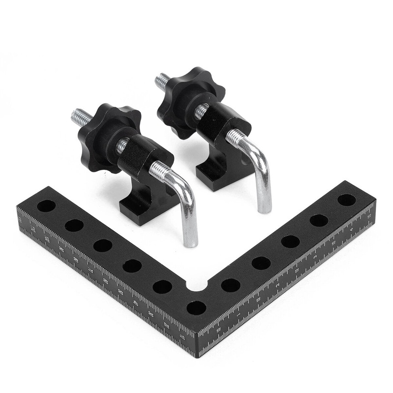 90 Positioning Squares Aluminium Alloy L-Type Corner Clamps for Picture Frames Cabinets Boxes and Drawer