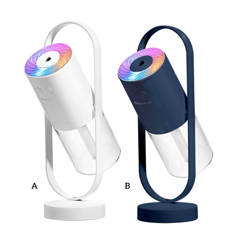 Portable Mini Humidifier 200ml Cool Mist 360 Degrees Rotating Desktop Atomizer Hydrating Device LED Night Light Air Humidifier