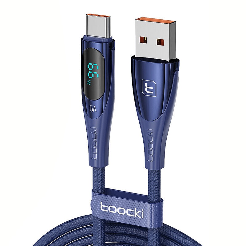 Toocki TQ-X34 6A 66W USB-A to Type-C Cable Fast Charging Data Transmission Tinned Copper Core Line 1M/2M Long for iPhone 15 15Plus for Huawei Mate60 Pro for Samsung Galaxy S23 for Redmi K60