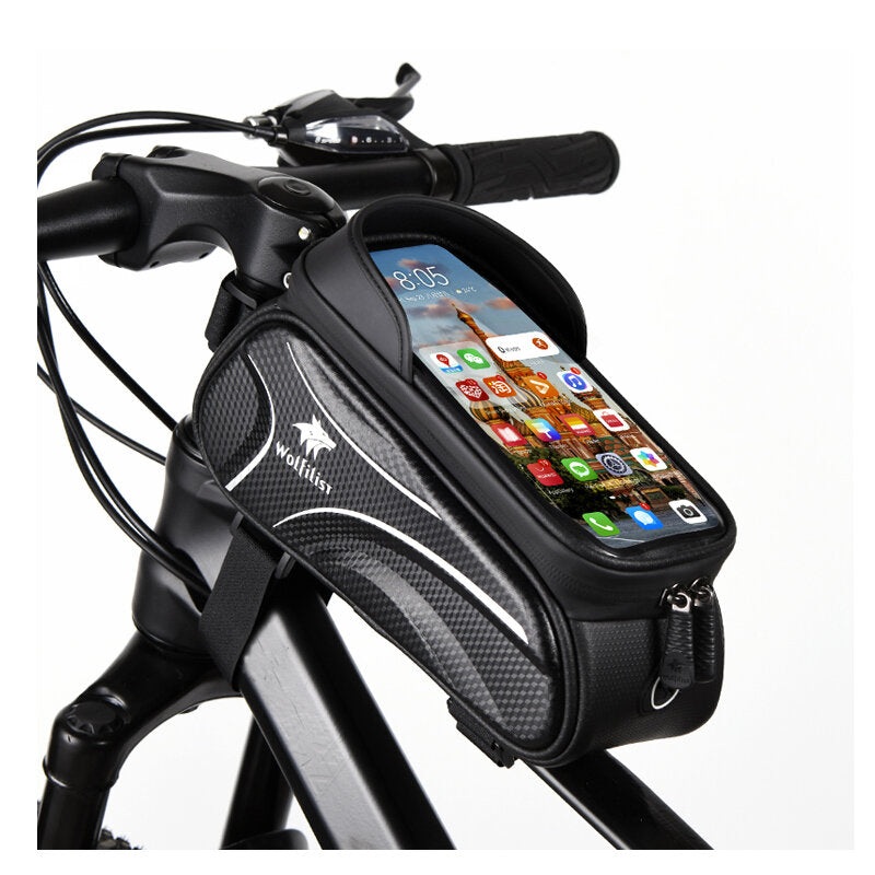 Wolfilist Bike Bag 2L Large Capacity Waterproof With Sun-Visor Rain Cover Phone Holder   – Perfect Bicycle Equipment