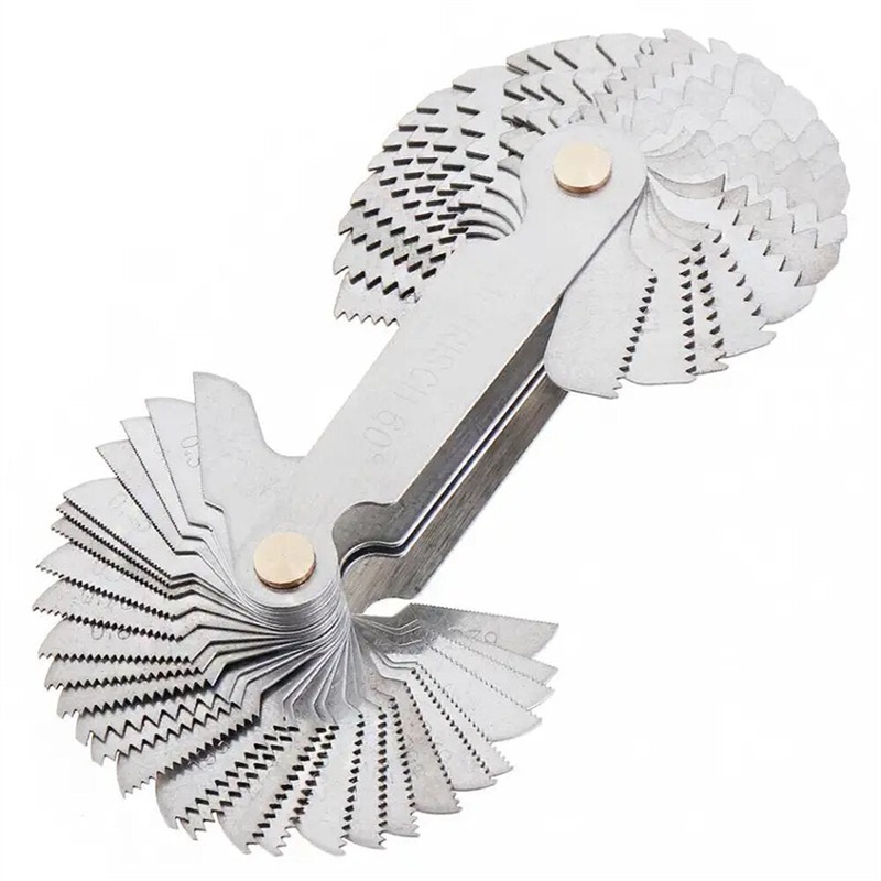 58PCS Metric & Imperial Screw Thread Pitch Gauge Stainless Steel Portable Accurate Precision Tool for Industrial Measurement