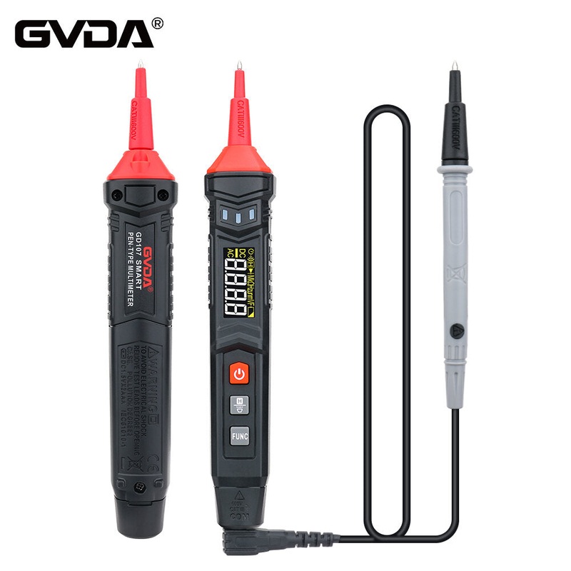 GVDA Digital Pen Type Multimeter Smart DC AC Voltage Tester Voltmeter Auto Range Resistance Capacitance True RMS Multi-meter
