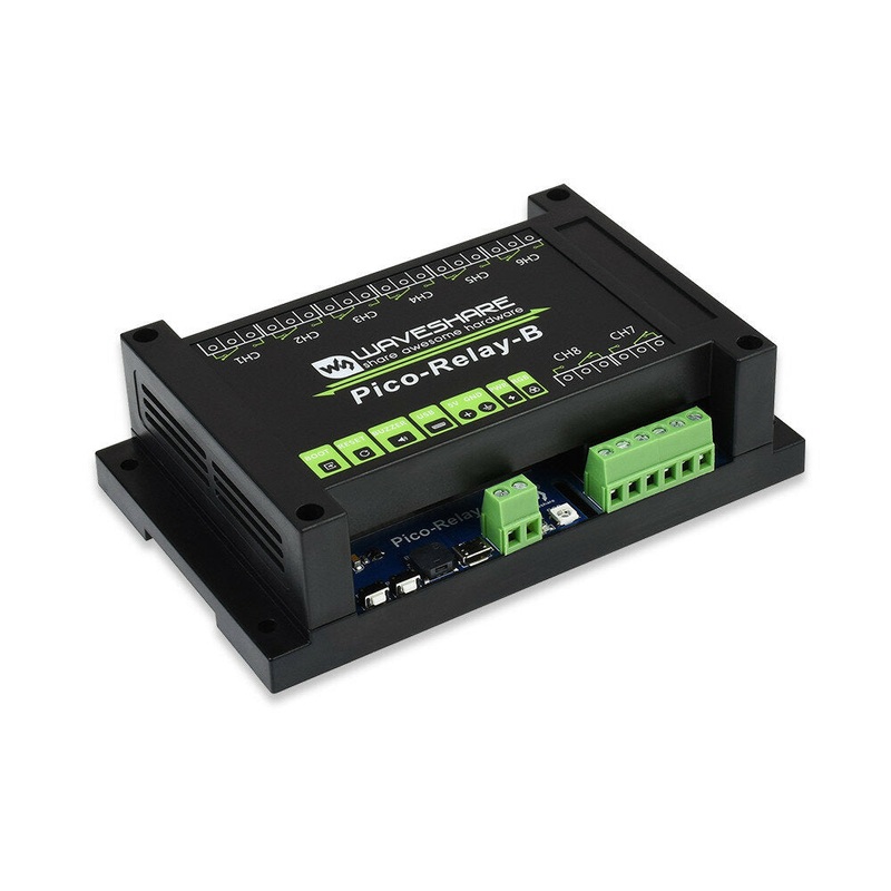 Industrial Pico 8-Channel Relay Module Power Isolation Optocoupler Protection Circuit RGB Light Raspberry Pi Pico Header Compatibility