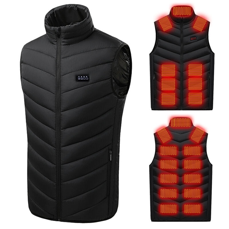 Motorcycle Heated Vest Intelligent Three Levels Of Temperature Adjustment Electric Heating Vest Protection From Cold In Winter