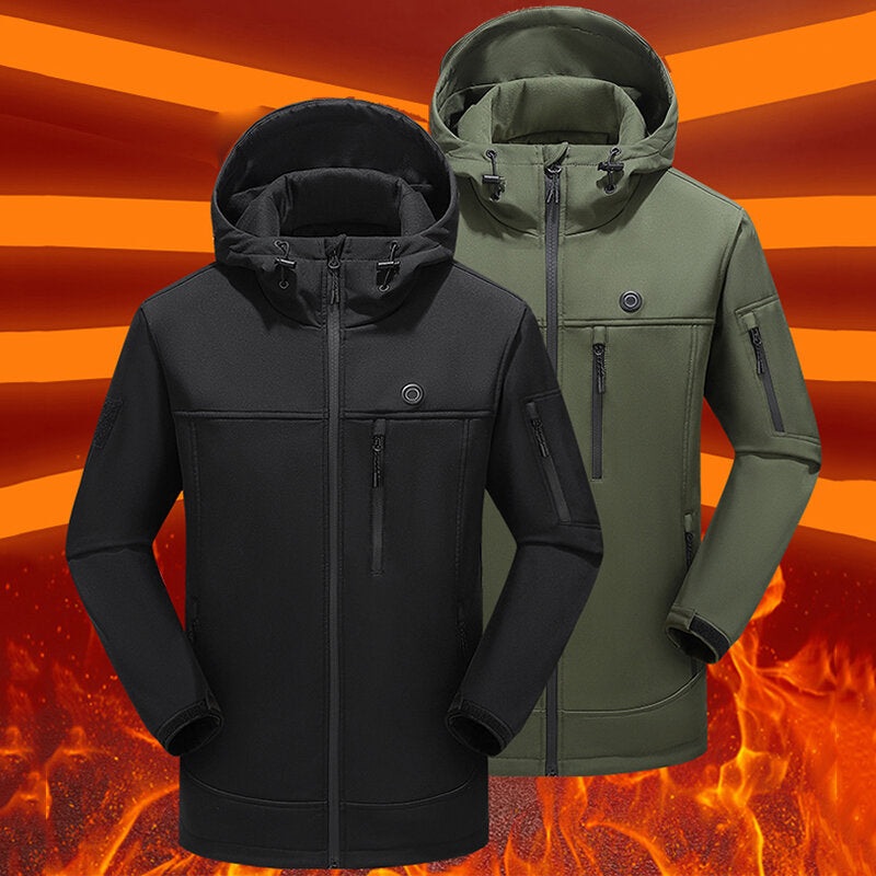 Motorcycle Smart Heated Jacket USB Heating Jackets Winter Warm Heated Parkas 10 Zones Electric Heated Jackets Warm Jacket Coat