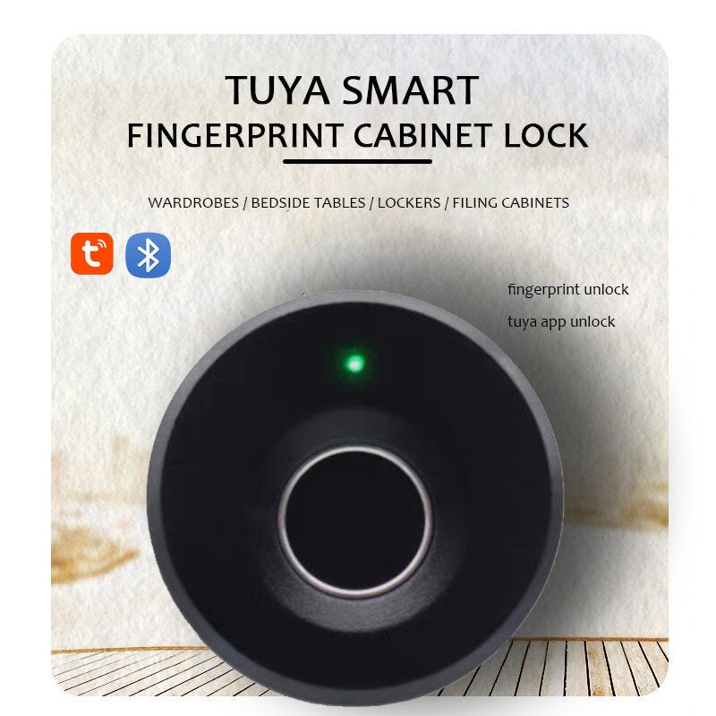 WAFU HF-M3 Tuya Smart Fingerprint Lock Drawer Lock Intelligent Electronic Furniture Locker Lock suitable for Thickness 14-21mm