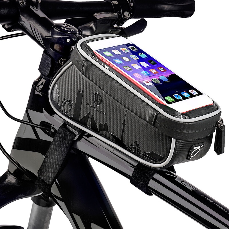 Waterproof Bike Front Frame Touch Screen Bag Phone Pannier For Phones Below 6.0”