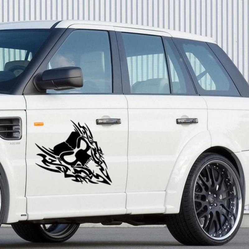 40x41cm Car Styling Skull Reflective Sticker Auto Truck Vehicle motorcycle Vinyl Decal